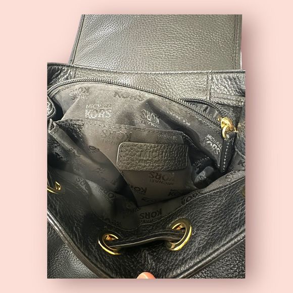 Michael Kors Black Pebbled Leather Backpack‎ - Picture 6 of 8